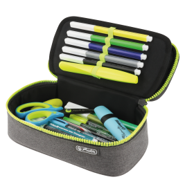 Herlitz Faulenzer beatBox ABC Grey/Yellow – Federtasche für Schule