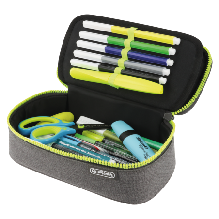 Herlitz Faulenzer beatBox ABC Grey/Yellow – Federtasche für Schule