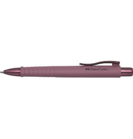 Rosa Faber-Castell Kugelschreiber mit Clip und Griffzone, auf weißem Hintergrund abgebildet.