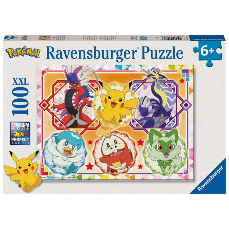 Ravensburger Puzzle Pokémon Karmesin & Purpur 100 XXL-Teile – Für Trainer ab 6