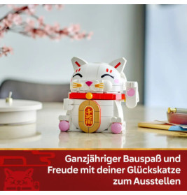 LEGO® Iconic Glückskatze (Maneki-Neko) 40813 – Glücks-Dekoration für Zuhause, ab 9 Jahre