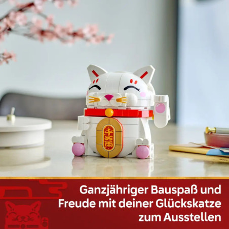 LEGO® Iconic Glückskatze (Maneki-Neko) 40813 – Glücks-Dekoration für Zuhause, ab 9 Jahre