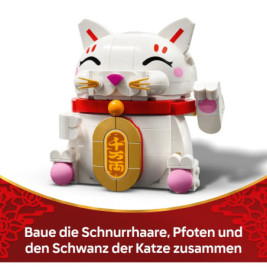 LEGO® Iconic Glückskatze (Maneki-Neko) 40813 – Glücks-Dekoration für Zuhause, ab 9 Jahre
