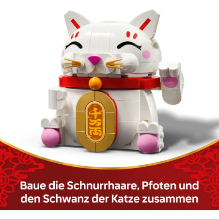 LEGO® Iconic Glückskatze (Maneki-Neko) 40813 – Glücks-Dekoration für Zuhause, ab 9 Jahre