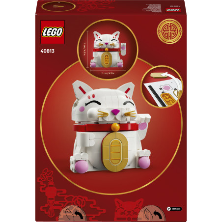LEGO® Iconic Glückskatze (Maneki-Neko) 40813 – Glücks-Dekoration für Zuhause, ab 9 Jahre