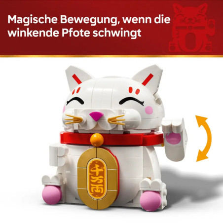 LEGO® Iconic Glückskatze (Maneki-Neko) 40813 – Glücks-Dekoration für Zuhause, ab 9 Jahre