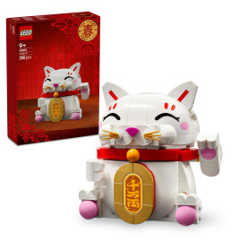 LEGO® Iconic Glückskatze (Maneki-Neko) 40813 – Glücks-Dekoration für Zuhause, ab 9 Jahre