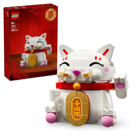LEGO® Iconic Glückskatze (Maneki-Neko) 40813 – Glücks-Dekoration für Zuhause, ab 9 Jahre