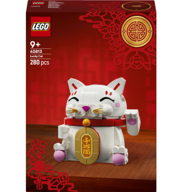 LEGO® Iconic Glückskatze (Maneki-Neko) 40813 – Glücks-Dekoration für Zuhause, ab 9 Jahre