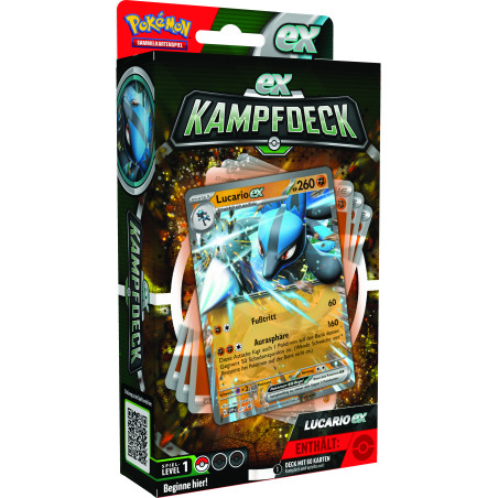 AMIGO Pokémon Kampfdeck Ampharos-ex / Lucario-ex – Sammelkartenspiel für Trainer ab 6