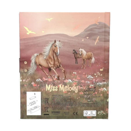 Depesche Miss Melody Tagebuch mit Code und Sound – Pferde-Design & Geheimcode