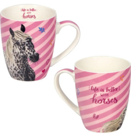 Porzellan-Tasse - Pferdefreun