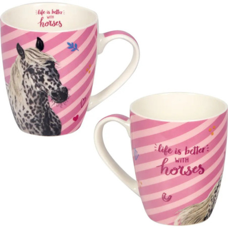 Porzellan-Tasse - Pferdefreun