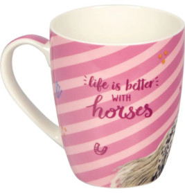 Porzellan-Tasse - Pferdefreun