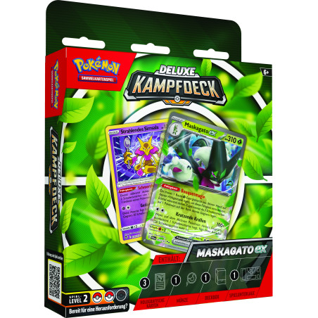 AMIGO Pokémon Deluxe Kampfdeck Maskagato-ex / Bailonda-ex – Deutsch, ab 6 Jahren
