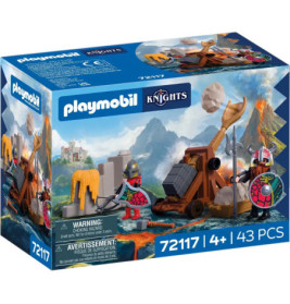 Playmobil Ritter-Set 72117: Box mit zwei Rittern, Katapult und 43 Teilen für Kinder ab 4 Jahren.
