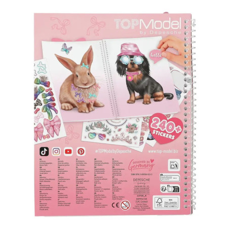 Depesche TOPModel Cute Animals Dress Me Up – Stickerbuch für Tier-Fashion Design