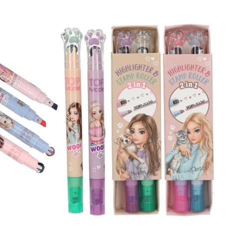 TOPModel Textmarker und Stempelroller