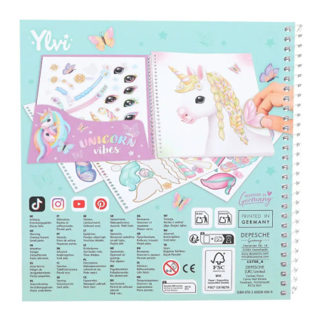 Depesche Ylvi Create Your Special Unicorn Dress Me Up – Kreatives Stickerbuch