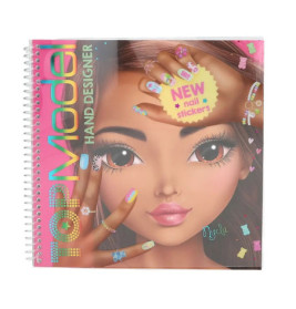 Depesche TOPModel Hand Designer Malbuch – Kreative Nagel- & Hand-Designs mit Stickern & Glitzer