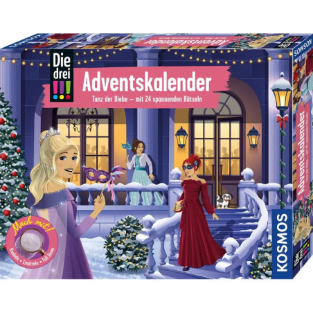 KOSMOS Die drei !!! Adventskalender 2026 – Detektiv-Rätsel & Gadgets für Fans ab 8 J.