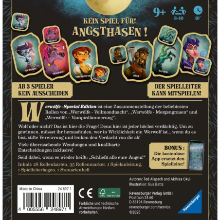 Ravensburger Werwölfe Special Edition – Packendes Rollenspiel ab 10 Jahren (24897)
