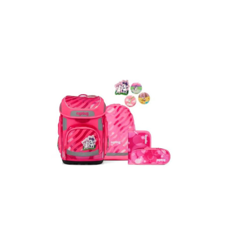 ergobag Schulranzen-Set Cubo KuntBärbuntes Einhorn | Ergonomisch & Nachhaltig