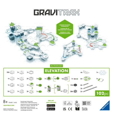 Ravensburger GraviTrax Action-Set Elevation – Erweitere deine Kugelbahn mit Höhenelementen