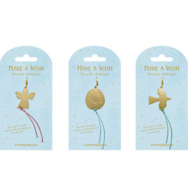 Coppenrath Verlag Schmuckanhänger mit Wunschband „Make a wish“ – Glücksbringer & Accessoire