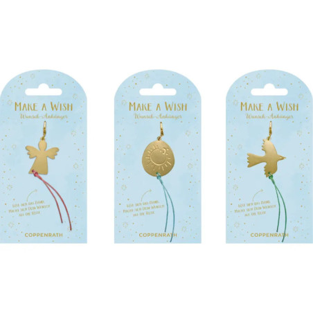 Coppenrath Verlag Schmuckanhänger mit Wunschband „Make a wish“ – Glücksbringer & Accessoire
