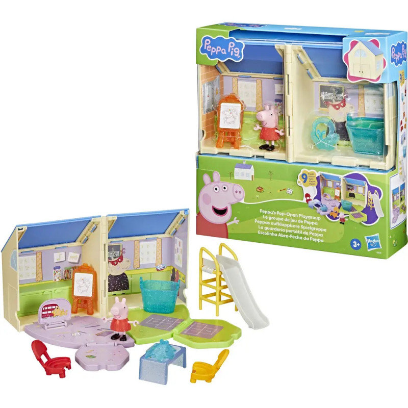 Hasbro Peppa Wutz Aufklappbare Spielgruppe – Spielset mit Figuren & Zubehör ab 3 Jahren
