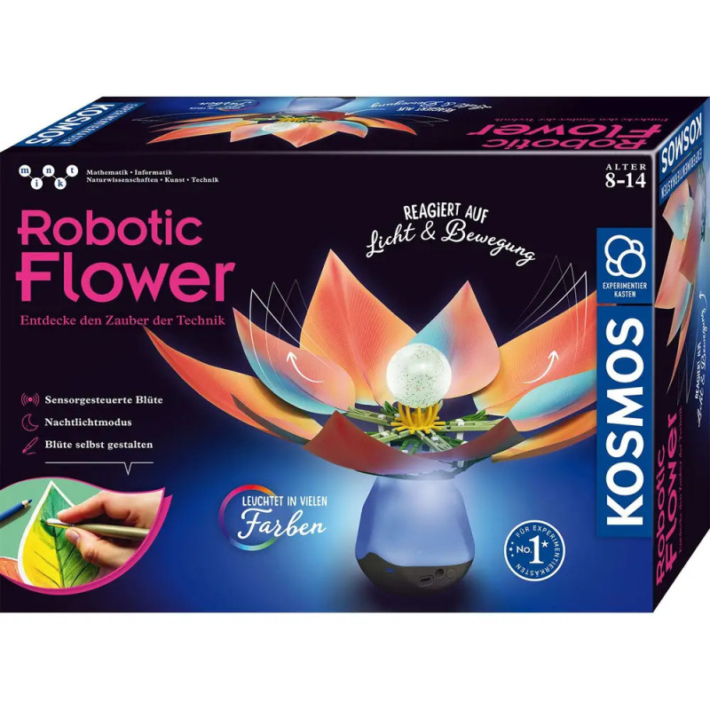 KOSMOS Robotic Flower – Baue deine eigene Roboterblume! MINT-Experimentierkasten ab 8 J.