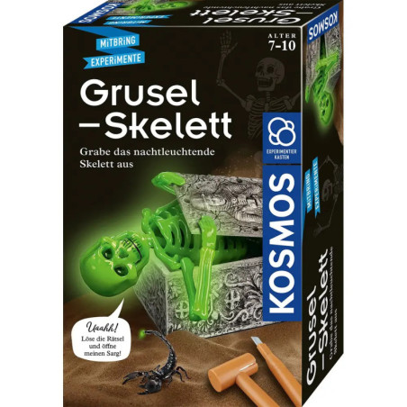 KOSMOS Grusel-Skelett – Anatomie Bausatz für Kinder ab 8 Jahren – 30 cm Modell