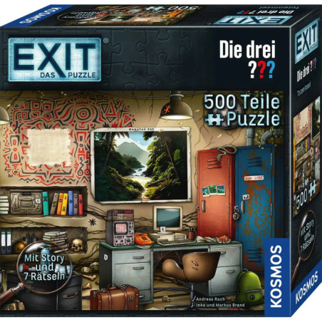 KOSMOS EXIT® Puzzle Die drei ??? Toteninsel – 759 Teile Escape Room Puzzle ab 10 J.