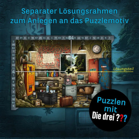 KOSMOS EXIT® Puzzle Die drei ??? Toteninsel – 759 Teile Escape Room Puzzle ab 10 J.