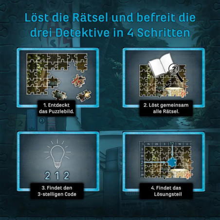 KOSMOS EXIT® Puzzle Die drei ??? Toteninsel – 759 Teile Escape Room Puzzle ab 10 J.