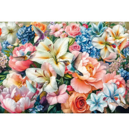 PU1000T. Blumen in Pastell