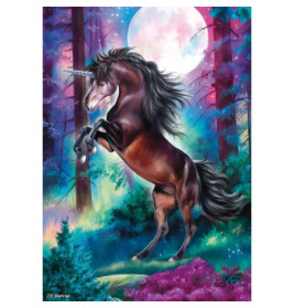 PU1000T. Einhorn bei Vollmond