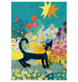 PU1000T. R.Wachtmeister, Katze im Blüten