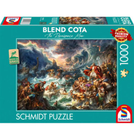 Schmidt Puzzle, 1000 Teile: Epische Ozeanszene von Blend Cota auf der Verpackung.