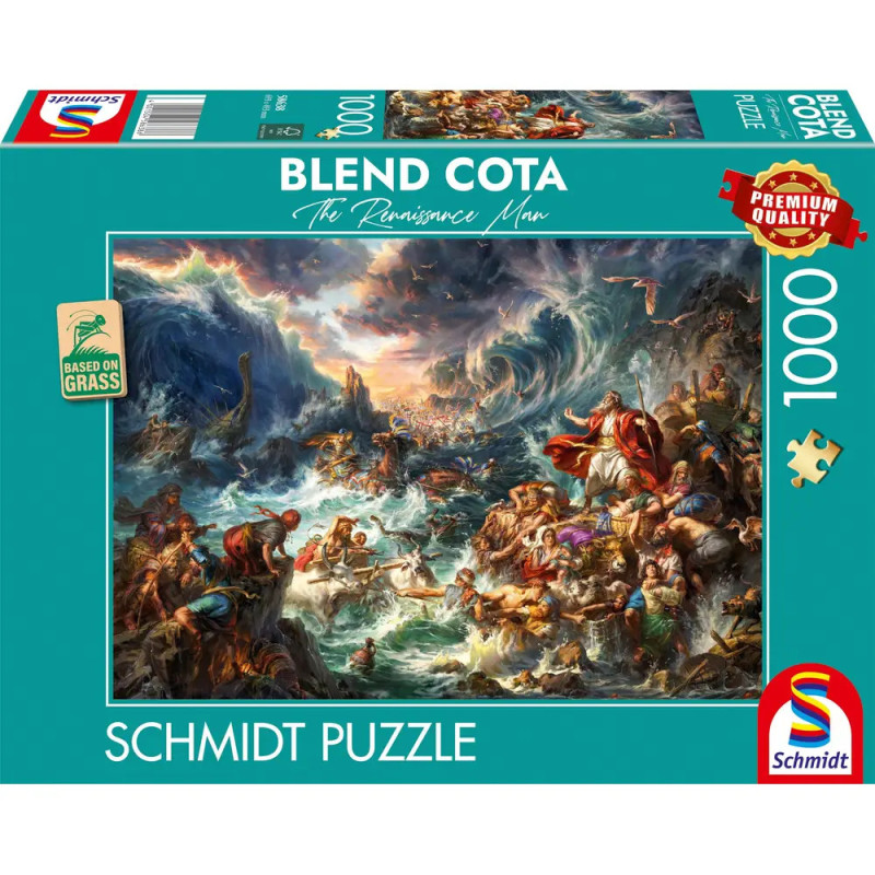 Schmidt Puzzle, 1000 Teile: Epische Ozeanszene von Blend Cota auf der Verpackung.