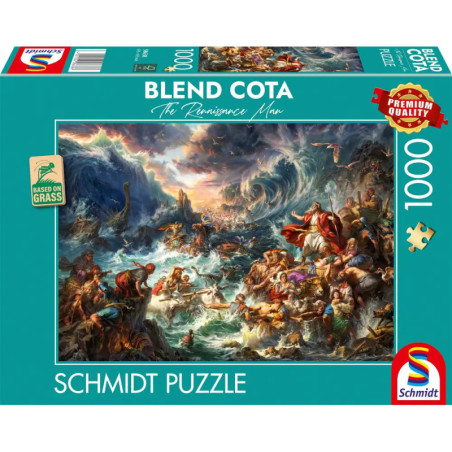 Schmidt Puzzle, 1000 Teile: Epische Ozeanszene von Blend Cota auf der Verpackung.
