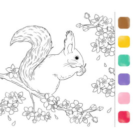 Aquarell-Glück Gartenzauber