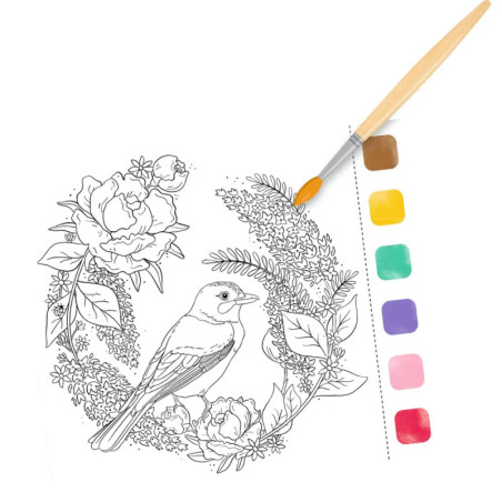 Aquarell-Glück Gartenzauber