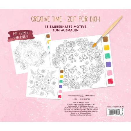 Aquarell-Glück Mandalas m. Far ben & Pinsel