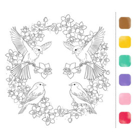 Aquarell-Glück Mandalas m. Far ben & Pinsel