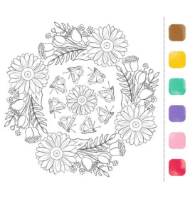 Aquarell-Glück Mandalas m. Far ben & Pinsel