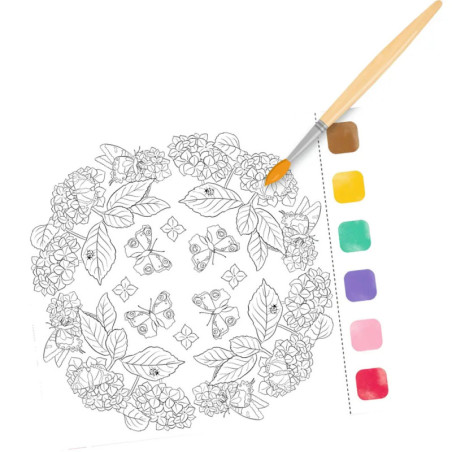 Aquarell-Glück Mandalas m. Far ben & Pinsel