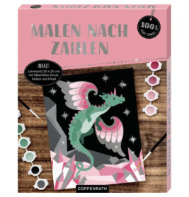 100% selbst gemacht: Malen nac h Zahlen auf Leinwand - Drache