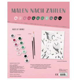 100% selbst gemacht: Malen nac h Zahlen auf Leinwand - Drache